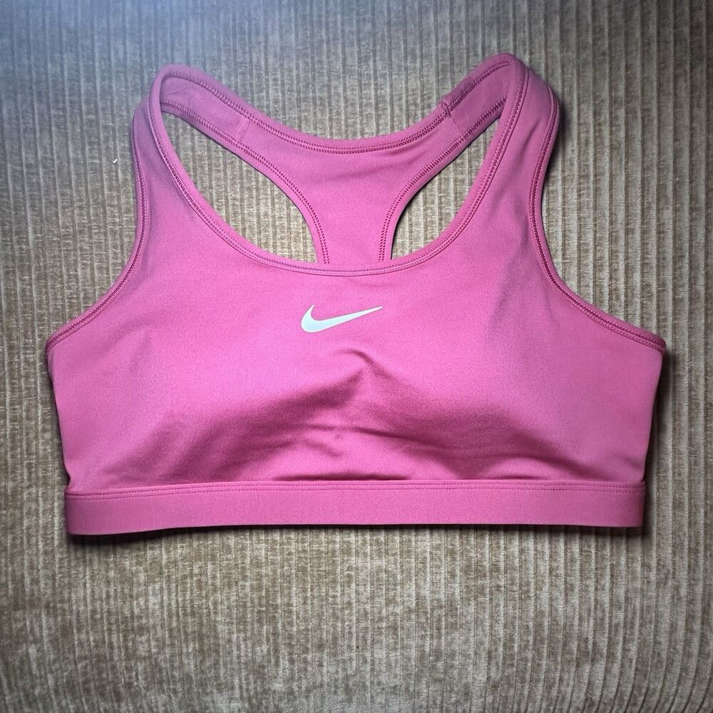 Nike Women's Swoosh Dri-Fit Large Support Padded Sports Bra Mauve Pink